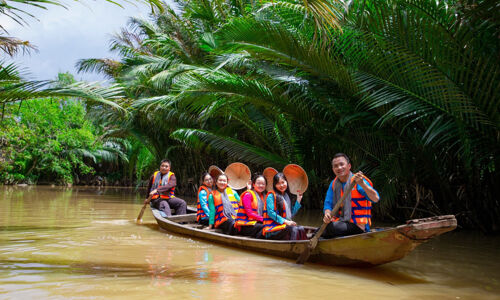My Tho Rowing Boat on Mekong R
